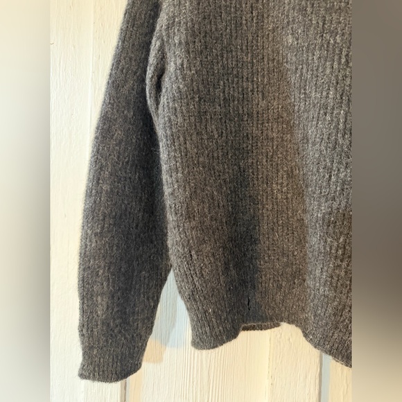 Vtg 60s Sears Sportswear 50/50 Mohair Wool Blend Grunge Cardigan Grey:Sz Small - Picture 10 of 16